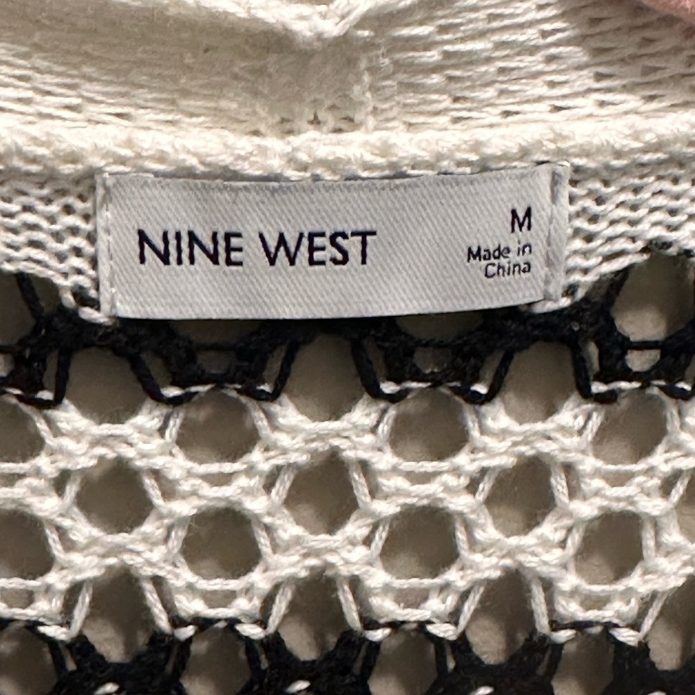 Nine West Striped Black and White Women's Sweater - Picture 5 of 6